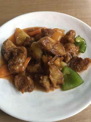 Sweet and sour ‘ribs’ at Zi Zai Vegetarian 自在齋 - Tampines in East Singapore