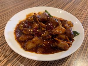 Gongbao monkey head mushroom at Zi Zai Vegetarian 自在齋 - Tampines in East Singapore