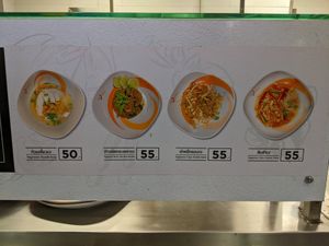 Pics of some dishes, as of Dec 2022 at Vegetarian Food Stall - Jewelry Trade Center in Bangkok