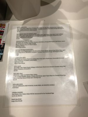 Menu 2 at The Cul De Sac Kitchen in Indianapolis