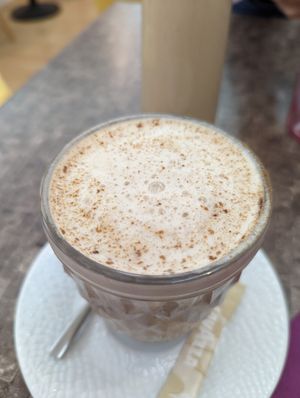 Pumpkin spice latte at Healthy Lounge in Antibes