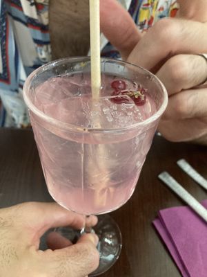 Citronnade with rose color   at Healthy Lounge in Antibes