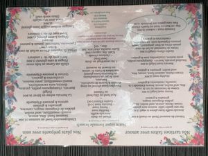 menu back at Healthy Lounge in Antibes