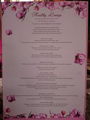 Menu salé at Healthy Lounge in Antibes