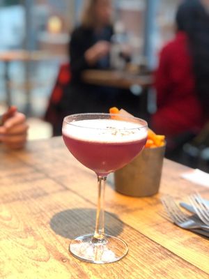 Lavender Fields Mocktail at Namaste@OMNOM in North London