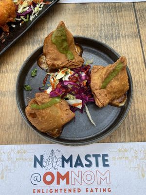 Samosas  at Namaste@OMNOM in North London