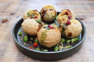 Pani puri  at Namaste@OMNOM in North London