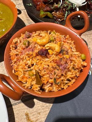 Vegetable biryani rice   at Namaste@OMNOM in North London