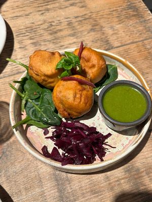Bonda starter  at Namaste@OMNOM in North London