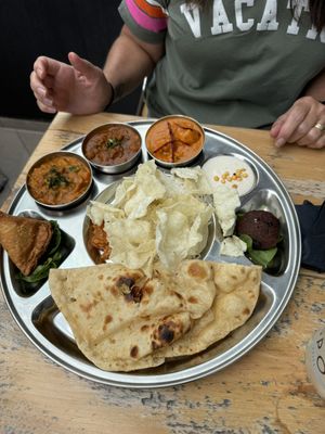 Vegan Thali  at Namaste@OMNOM in North London