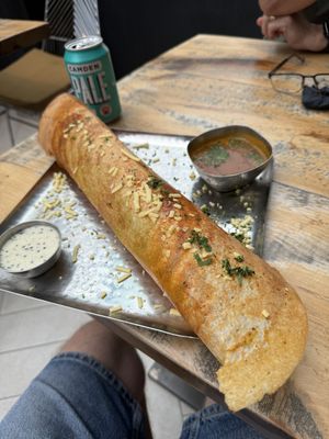 Vegan Cheese Dosa  at Namaste@OMNOM in North London