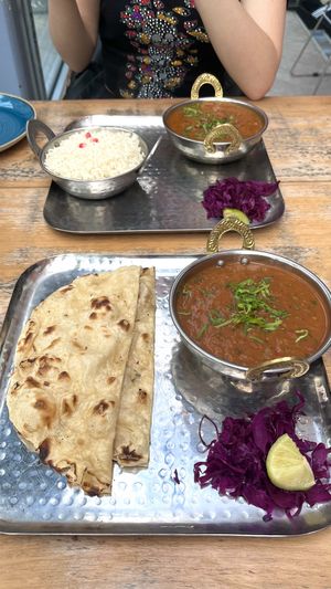 We both had the pav-bhaji which was delicious, you can choose to have it with rice or naan  at Namaste@OMNOM in North London