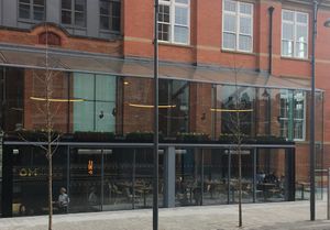 View from the courtyard  at Namaste@OMNOM in North London