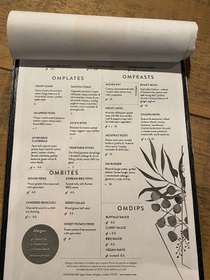 Menu at Namaste@OMNOM in North London