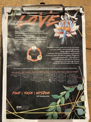 Menu at Namaste@OMNOM in North London