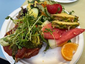 Tofu bennie   at Karine's in Toronto