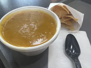 Sopa de papa y batata  at Carotenos in Ponce