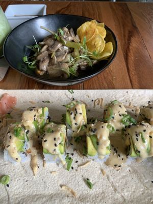 Sushi and ceviche  at DBL Market in Santo Domingo