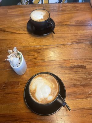 Almond milk Cappuccinos  at DBL Market in Santo Domingo