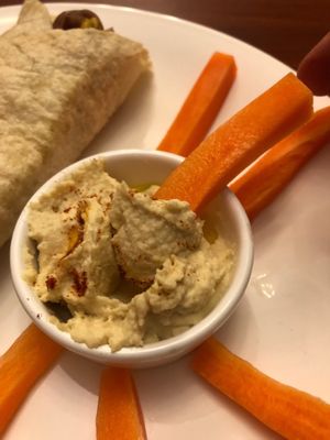 Hummus made with real tahini.  at Sol y Rocio in Cuenca