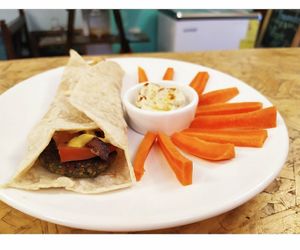 Falafel wrap at Sol y Rocio in Cuenca