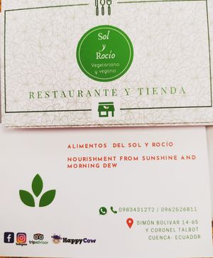 Dirección teléfono at Sol y Rocio in Cuenca