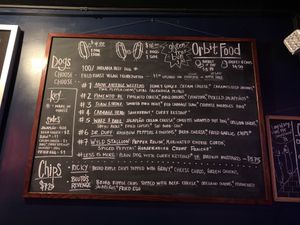 Menu... 3 types of Field Roast! at The Orbit Room in Bloomington