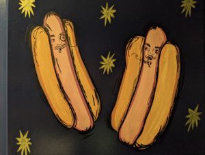 Vegan hot dogs! at The Orbit Room in Bloomington