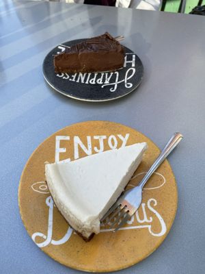 Chocolate Mousse Cake and Cheesecake at Alice & Friends' Vegan Kitchen in Chicago