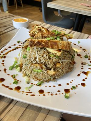 Golden Yuba Fried Rice at Alice & Friends' Vegan Kitchen in Chicago
