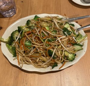 Chow mein - tastes WAY better than this looks at Alice & Friends' Vegan Kitchen in Chicago