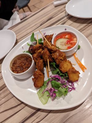 Skewers at Alice & Friends' Vegan Kitchen in Chicago