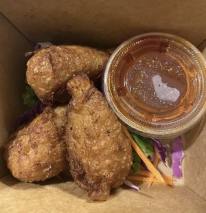 Drumsticks with Korean sweet & spicy sauce   at Alice & Friends' Vegan Kitchen in Chicago