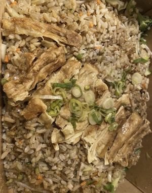 Golden Yuba Fried Rice  at Alice & Friends' Vegan Kitchen in Chicago