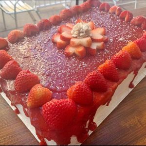 Whole Strawberry shortcake  at Alice & Friends' Vegan Kitchen in Chicago
