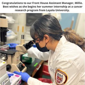 Congratulations to our Front House Manager, Millie. at Alice & Friends' Vegan Kitchen in Chicago