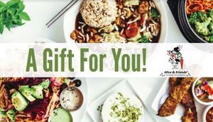 Gift Card with values from $25 -$100 at Alice & Friends' Vegan Kitchen in Chicago