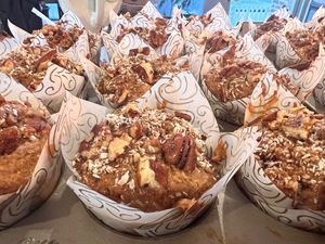 Banana pecan muffin at Alice & Friends' Vegan Kitchen in Chicago