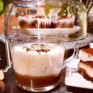 Hazelnut Coffee with almond, oat, or coconut milk. at Alice & Friends' Vegan Kitchen in Chicago