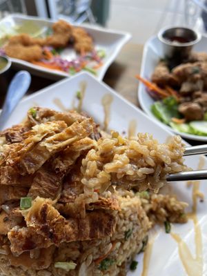 Golden Yuba Fried Rice  #Veganuary at Alice & Friends' Vegan Kitchen in Chicago