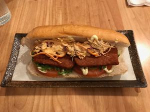 Spam Mi sandwich at Alice & Friends' Vegan Kitchen in Chicago