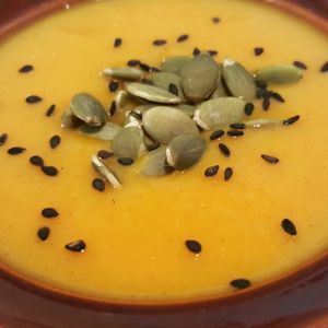 Pumpkin Soup at Alice & Friends' Vegan Kitchen in Chicago