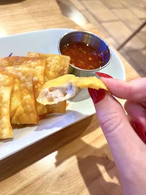 Inside of crab Rangoon - incredible!  at Alice & Friends' Vegan Kitchen in Chicago