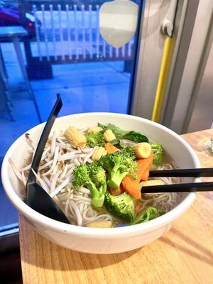 tonkotsu ramen  at Alice & Friends' Vegan Kitchen in Chicago
