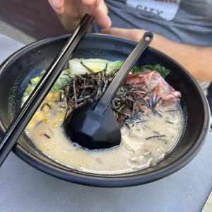 TONKOTSU RAMEN  at Alice & Friends' Vegan Kitchen in Chicago