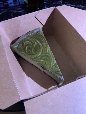 Green Tea Cheesecake   at Alice & Friends' Vegan Kitchen in Chicago