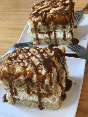 Salted Butter Cream Caramel Cake at Alice & Friends' Vegan Kitchen in Chicago