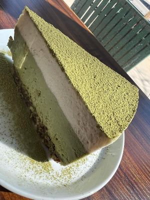 Raw Green Tea Tiramisu at Alice & Friends' Vegan Kitchen in Chicago