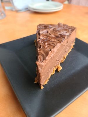 Mousse cake at Alice & Friends' Vegan Kitchen in Chicago