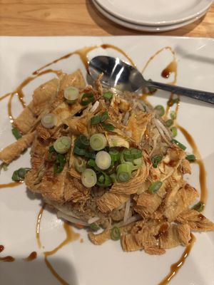 Golden yuba fried rice  #Veganuary at Alice & Friends' Vegan Kitchen in Chicago